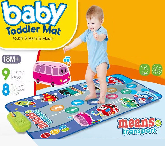 Transport Baby Music Sound Toddler Mat – Piano Touch Play Mat | 18M+ Interactive Toy