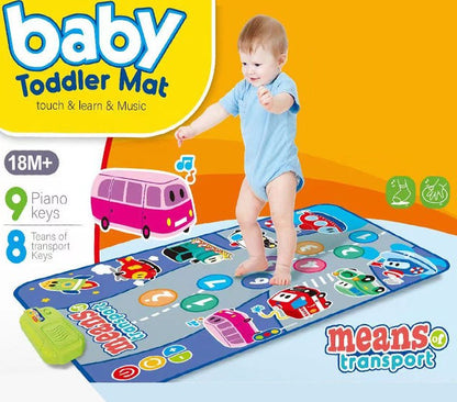 Transport Baby Music Sound Toddler Mat – Piano Touch Play Mat | 18M+ Interactive Toy