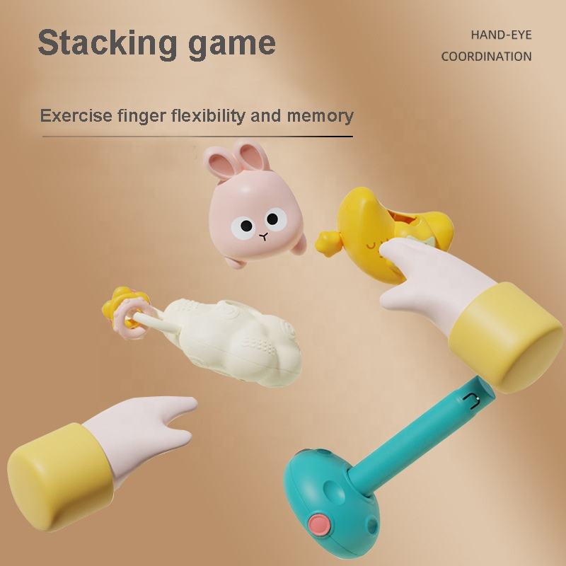 Rabbit Baby Stacking Suction Cup Spinner Toy – Musical Tumbler Rattle & Early Learning