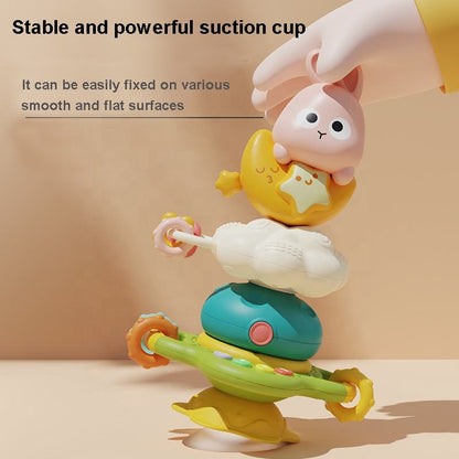 Rabbit Baby Stacking Suction Cup Spinner Toy – Musical Tumbler Rattle & Early Learning