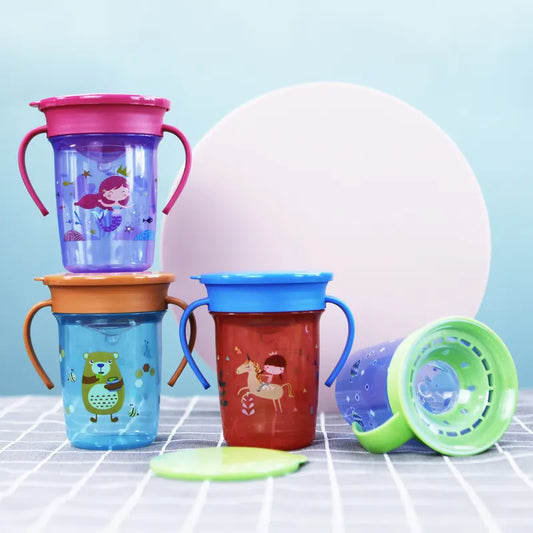 🍼 Baby Learning 360° Drinking Trainer Cup – Spill-Proof & BPA-Free!