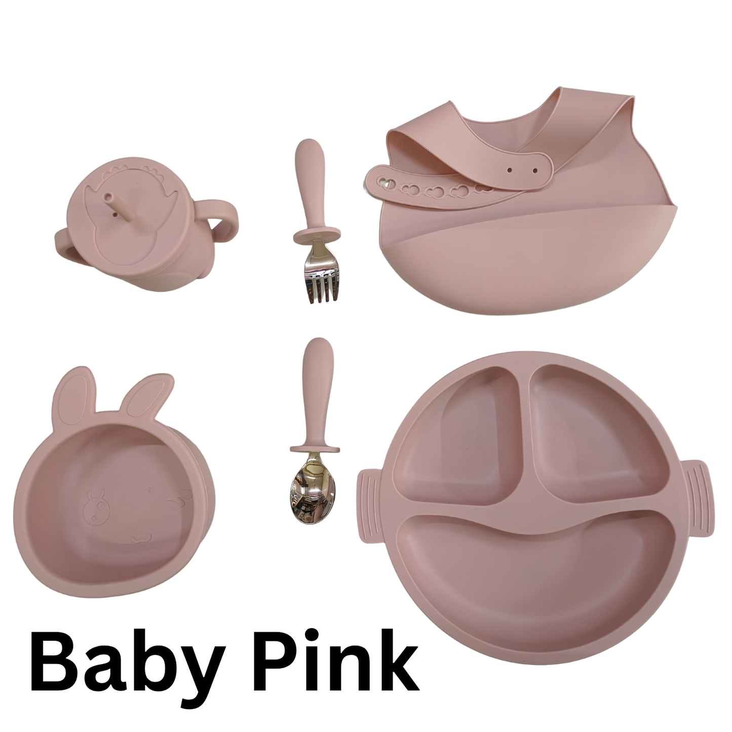Silicone Tableware Suction Baby Feeding Set – Easy Grip