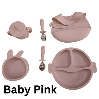 Silicone Tableware Suction Baby Feeding Set – Easy Grip