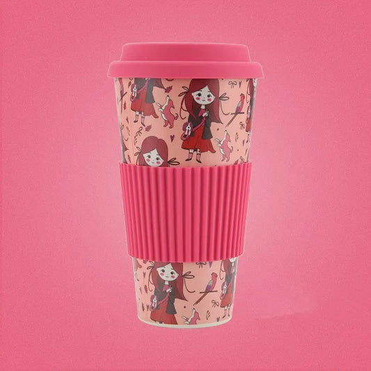 Bamboo Fiber Mug – 400ML with Silicone Lid & Sleeve