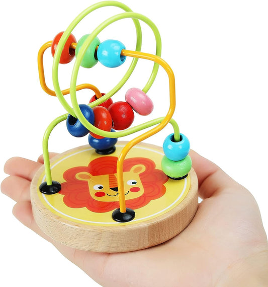 Bead Roller Coaster Track Wooden Montessori Activity Set for Infants, Toddlers (Any 1)