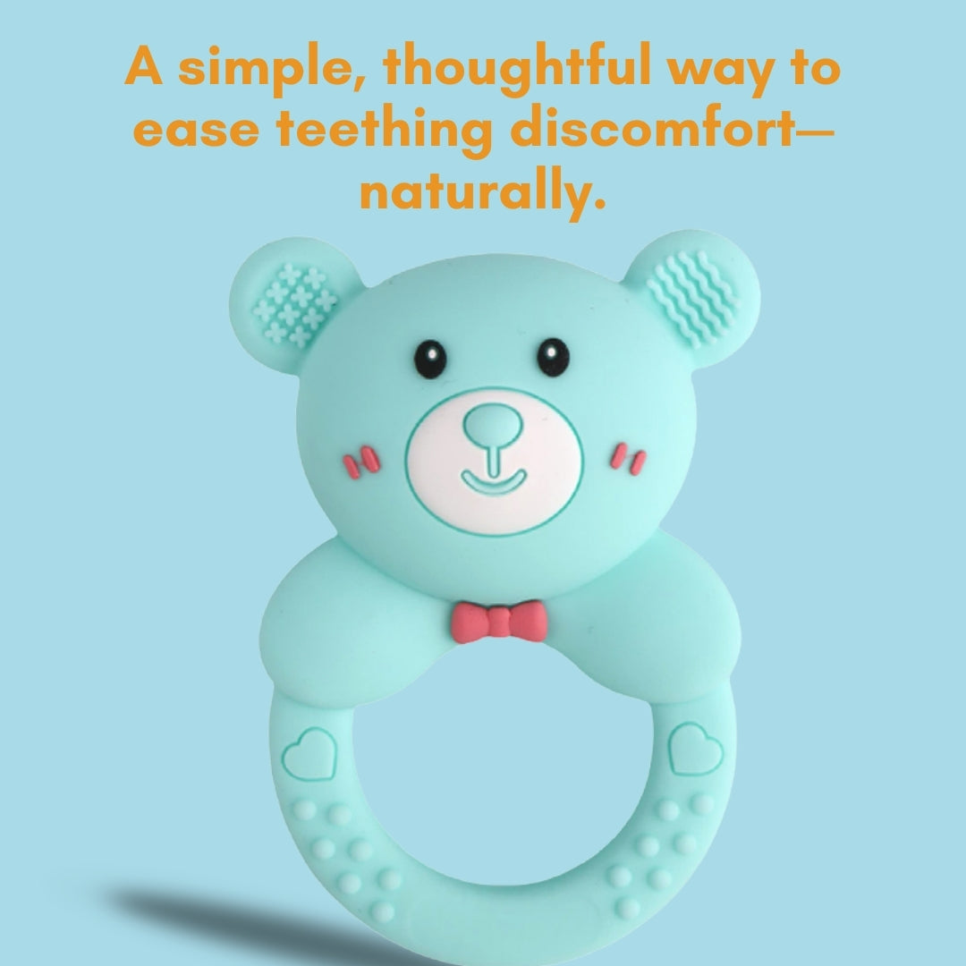 Bear Silicone Teether Rattle Baby Infant Soothing