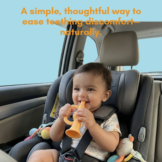 Silicone Horn Teether Rattle Baby Infant Soothing Toy