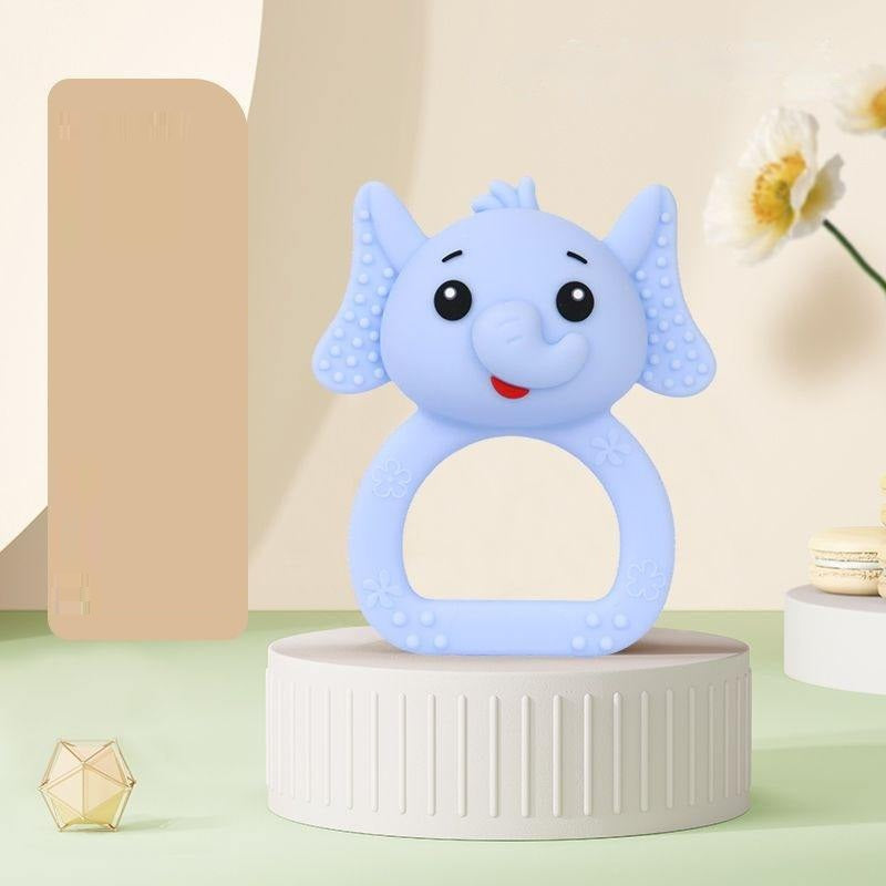 Elephant Silicon Teether Rattle – Soft & Safe for 3M+