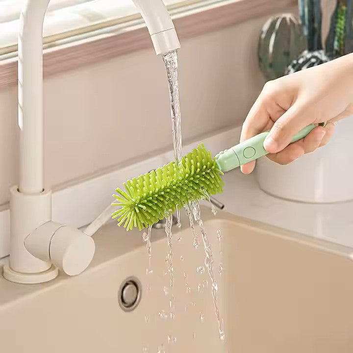 Multi-Functional Foldable Bottle Brush & Drain Rack – Perfect for Travel! ✨🍼