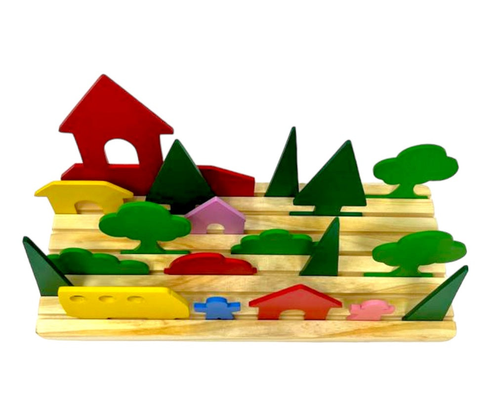 Build Your Own City Wooden Montessori Inspired Role Play Set