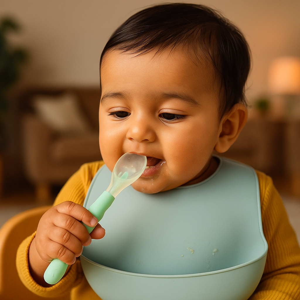 Soft Silicone Baby Spoon Feeder – Mess-Free Infant Feeding