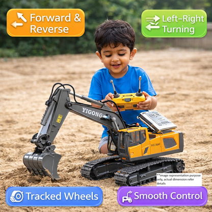 Construction Excavator RC Truck Kids Play Vehicle Toy