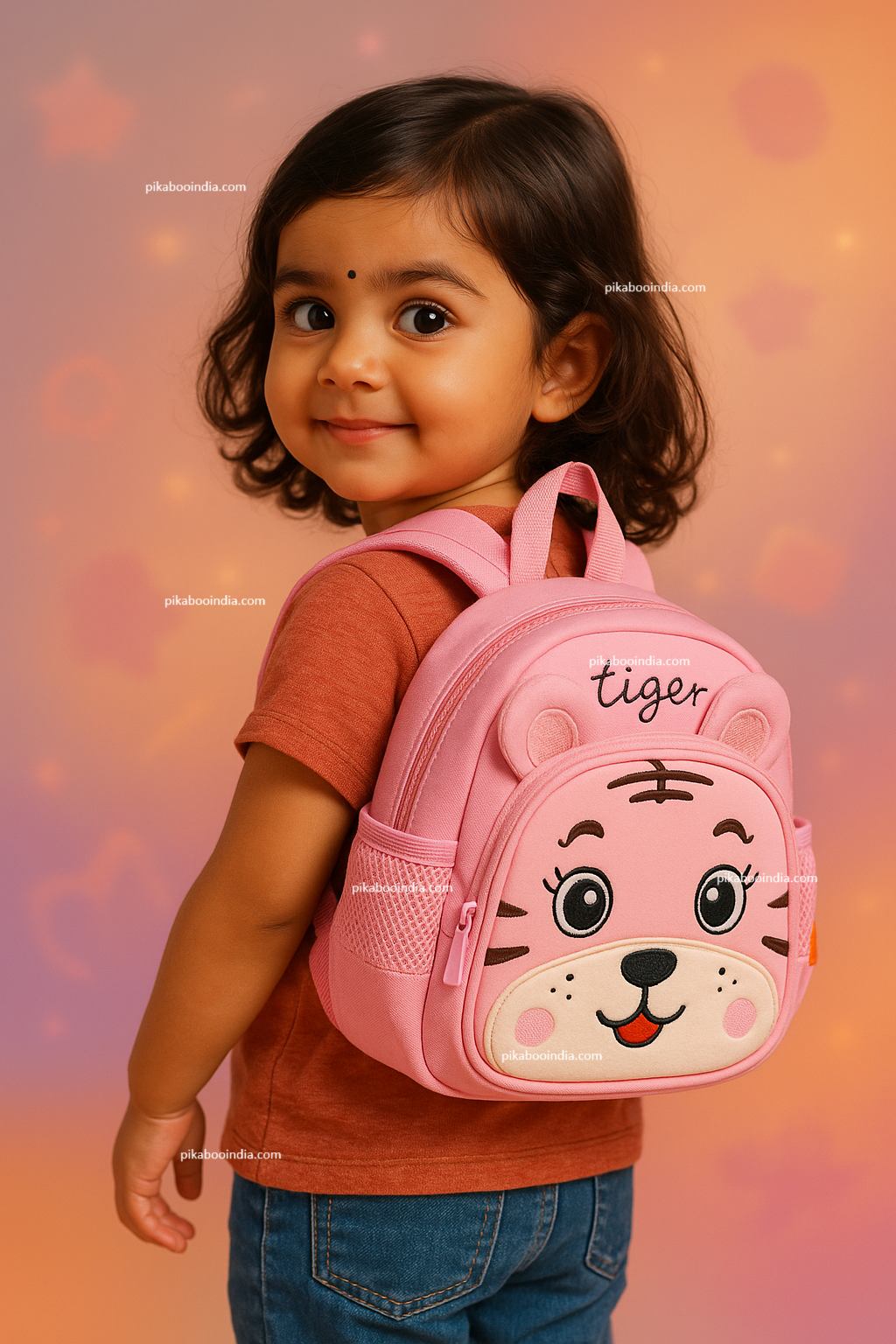 Cute Tiger Picnic Bag for Toddlers & Kids | Lightweight Stylish Carry Tote