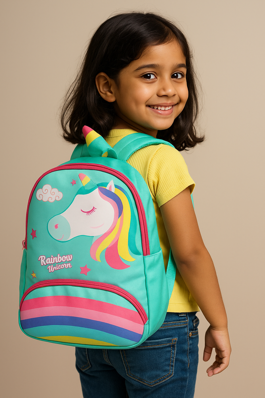 3D Space & Unicorn Backpack – Front Pocket for Kids