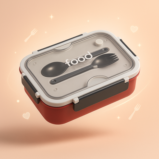 SnapBite Bento Lunch Box | 750ml Leakproof Tiffin with Spoon & Fork for Kids & Office Meals Lb-8913