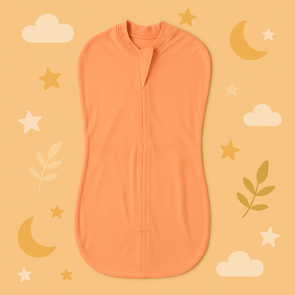 Organic Cotton Sleeping Pod for Newborns | Orange – Ultra-Soft, Breathable & Safe Cocoon for Cozy Sleep