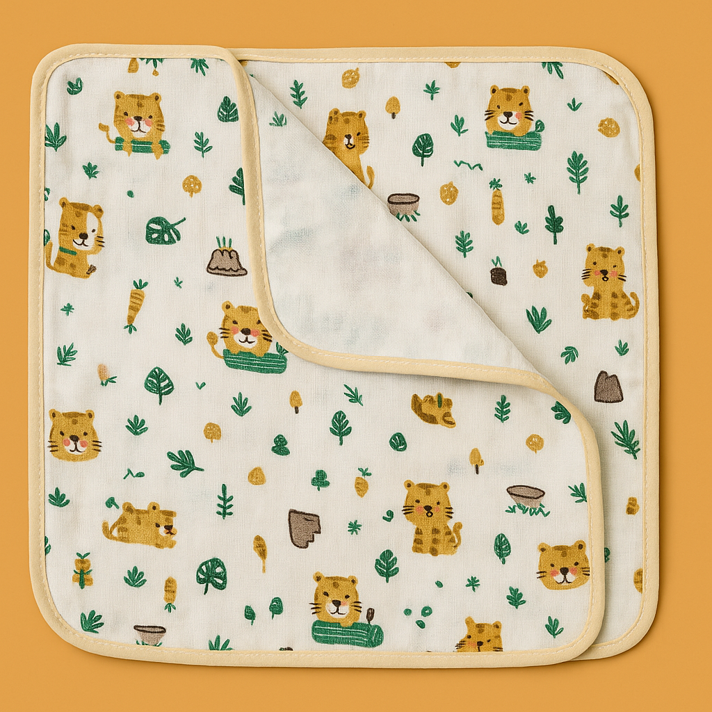Tiger Tots | Soft Muslin Hooded Baby Wrapper – Adorable Tiger Design for Cozy Comfort