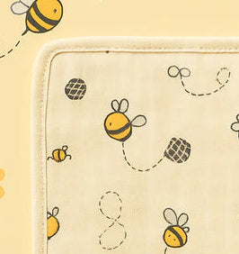 Buzzing Adventure | Soft Muslin Hooded Baby Wrapper – Cute Bee Design for Cozy Comfort