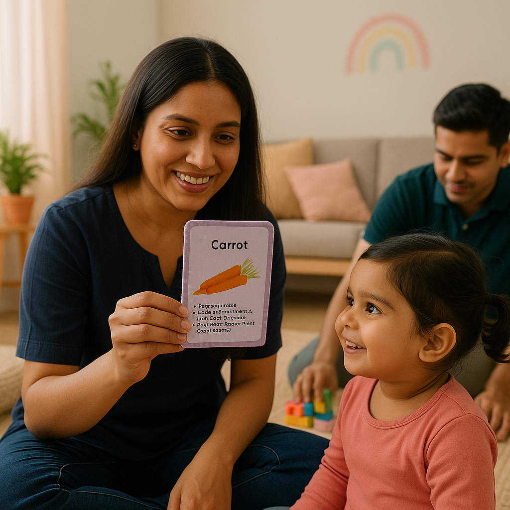 PiK A BOO Cloth Vegetable Flash Cards | Early Learning & Fun