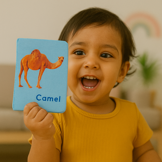 PiK A BOO Cloth Farm Animals Flash Cards l Kids Early Learning l Brain Development Study Material for Preschoolers and Kindergarten