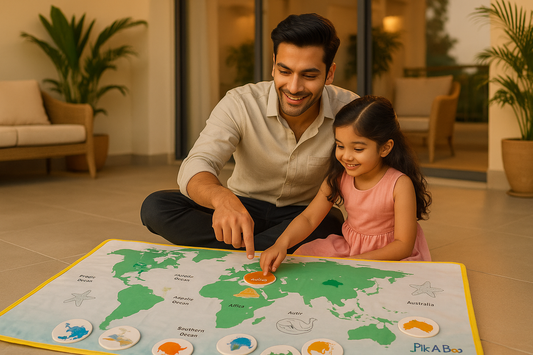 Continents & Oceans Cloth Activity Mat – Learn & Play