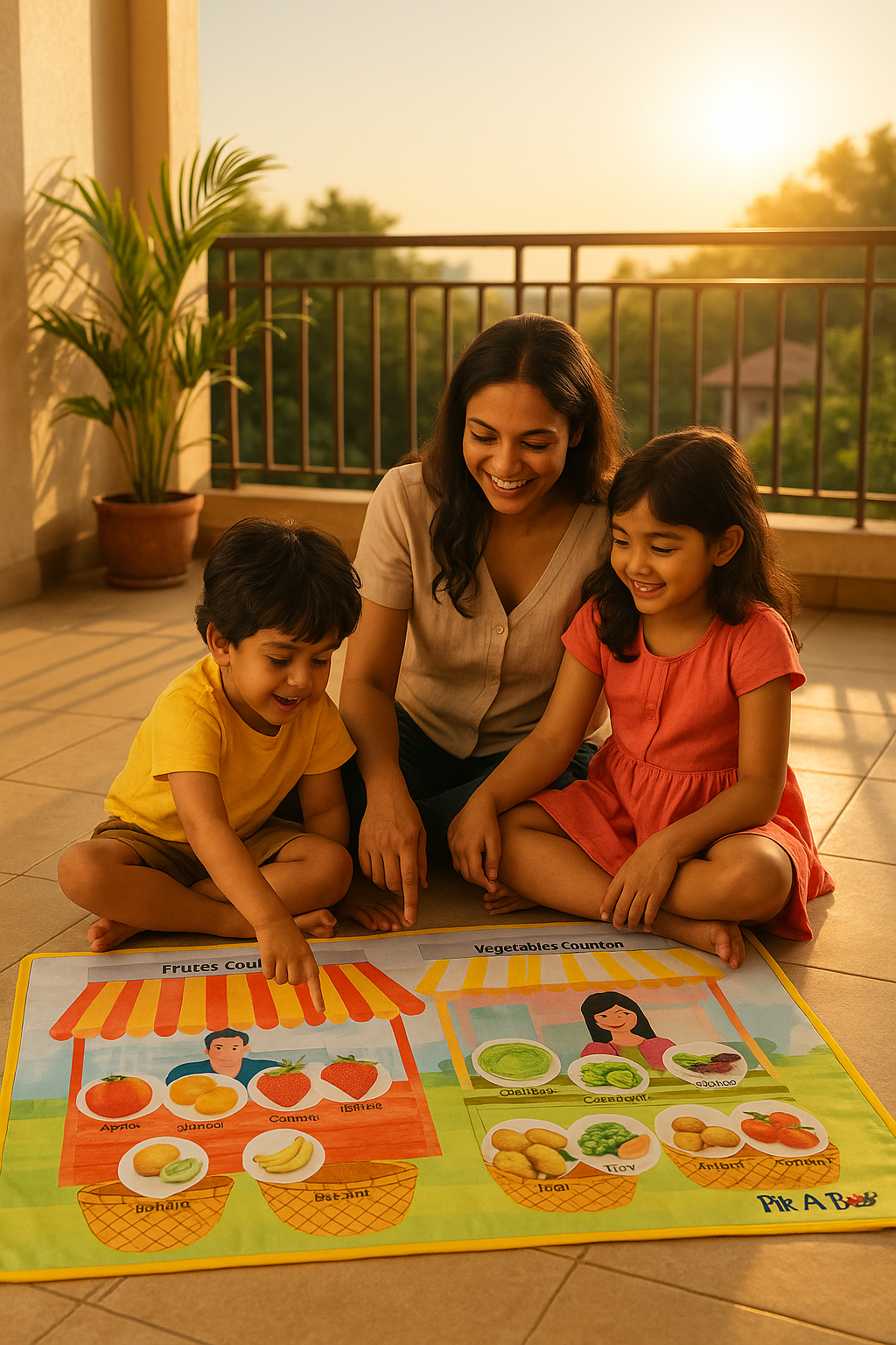 Fruit & Vegetable Cloth Mat – Learn Healthy Foods