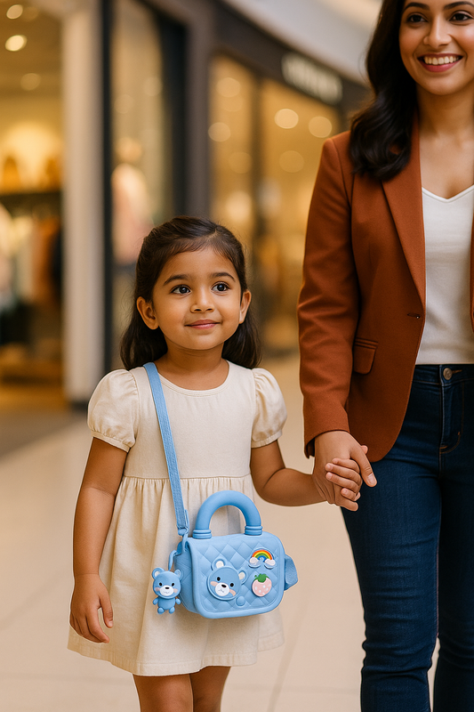 Blue Bear Silicone Handbag Toy | Cute Animal Fashion Bag for Ages 2+