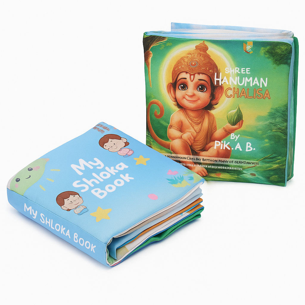 PiK A BOO Cloth Book Combo – Shloka Mantra & Hanuman Chalisa 0-6 Years Indian Mythology