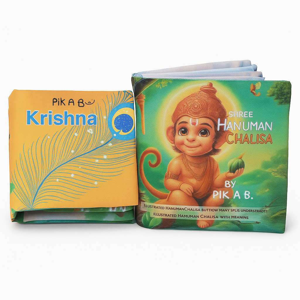 PiK A BOO Cloth Book Combo – Hanuman & Krishna | Indian Mythology for 0-6 Years