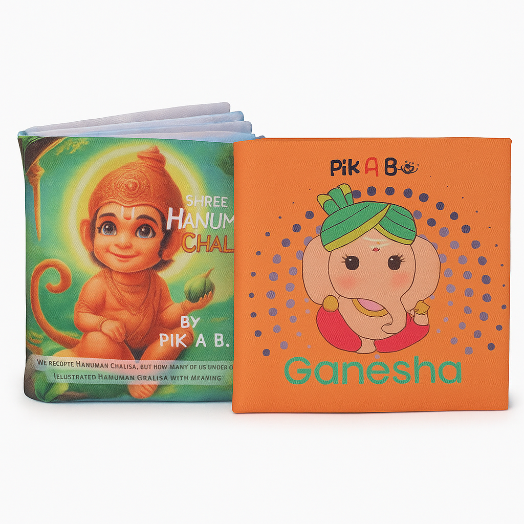 PiK A BOO Hanuman & Ganesha Cloth Books Combo (0–6 Years)