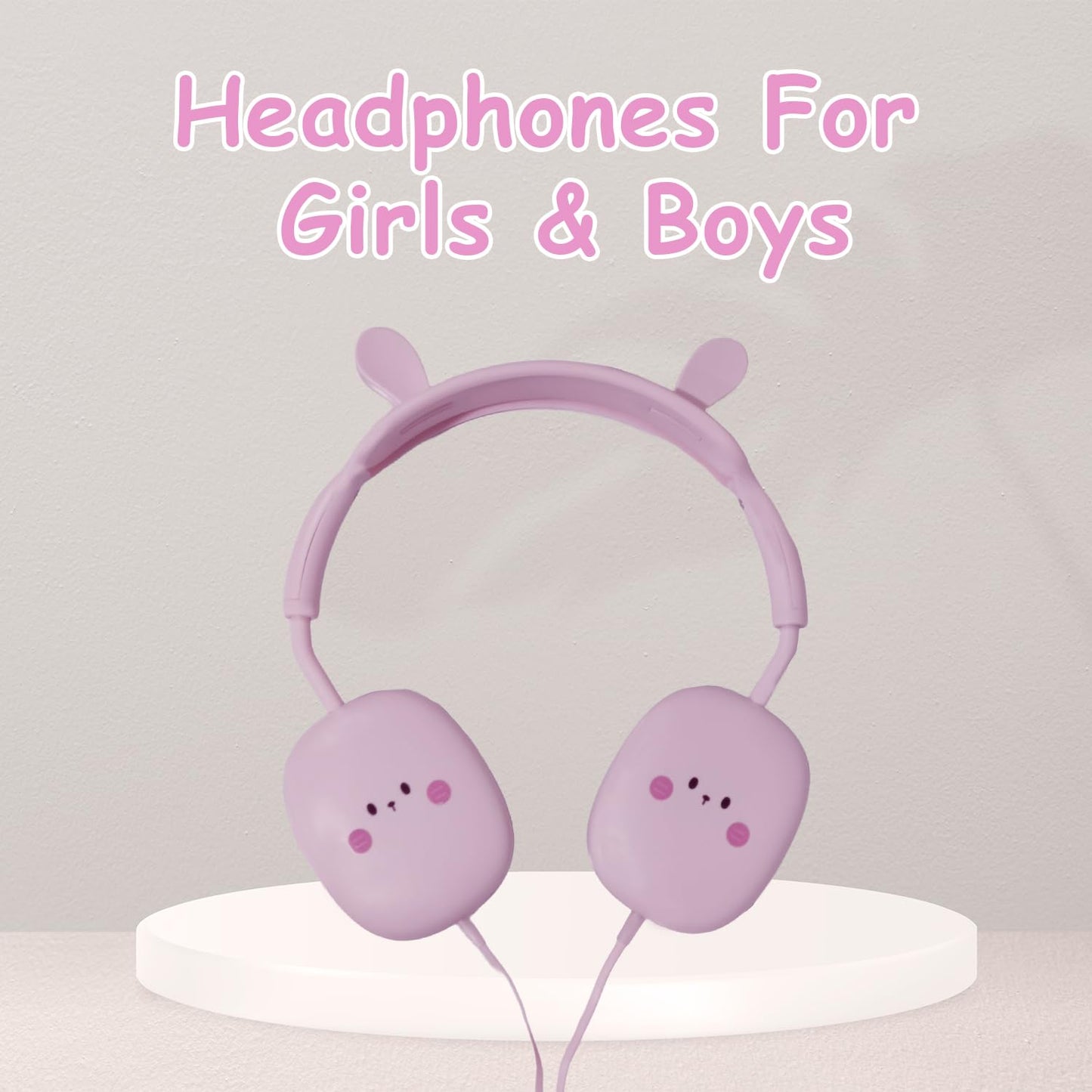 Cute Animal Cartoon Earphones Ages 4+ | Wired Kids Headphones With Mic