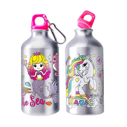 DIY Coloring Water Bottle Kit – 500ml Art Set for Kids