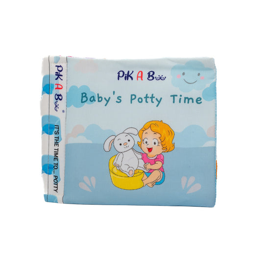 Baby's Potty Time Interactive Potty Training Cloth Book with Flaps, Velcro & Crinkly Cover (0-3 Years)