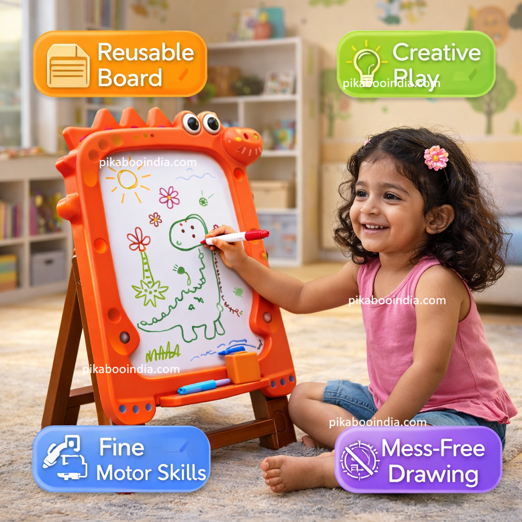 Writing Easel 2 in 1 White and Black Board for Kids