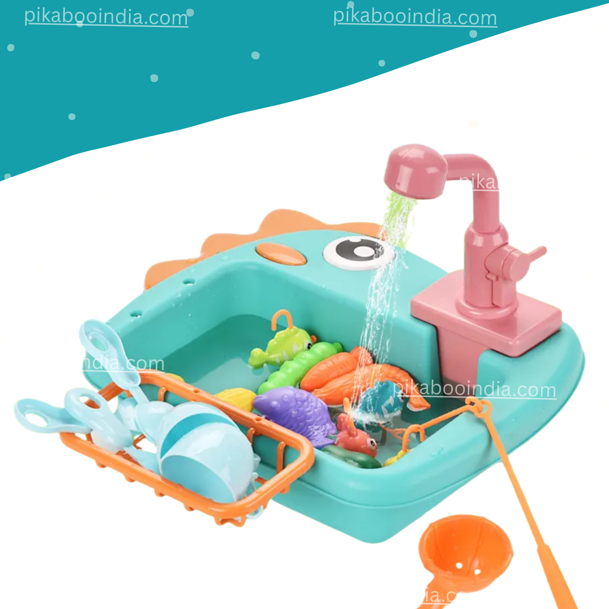 Dino Kitchen Sink - Electric Dishwasher Set for Kids