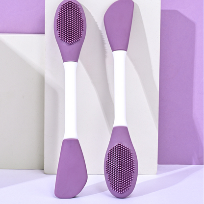 Double-Headed Silicone Mask Brush – Reusable Dual-Use Tool for Cleansing & Masking