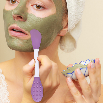Double-Headed Silicone Mask Brush – Reusable Dual-Use Tool for Cleansing & Masking