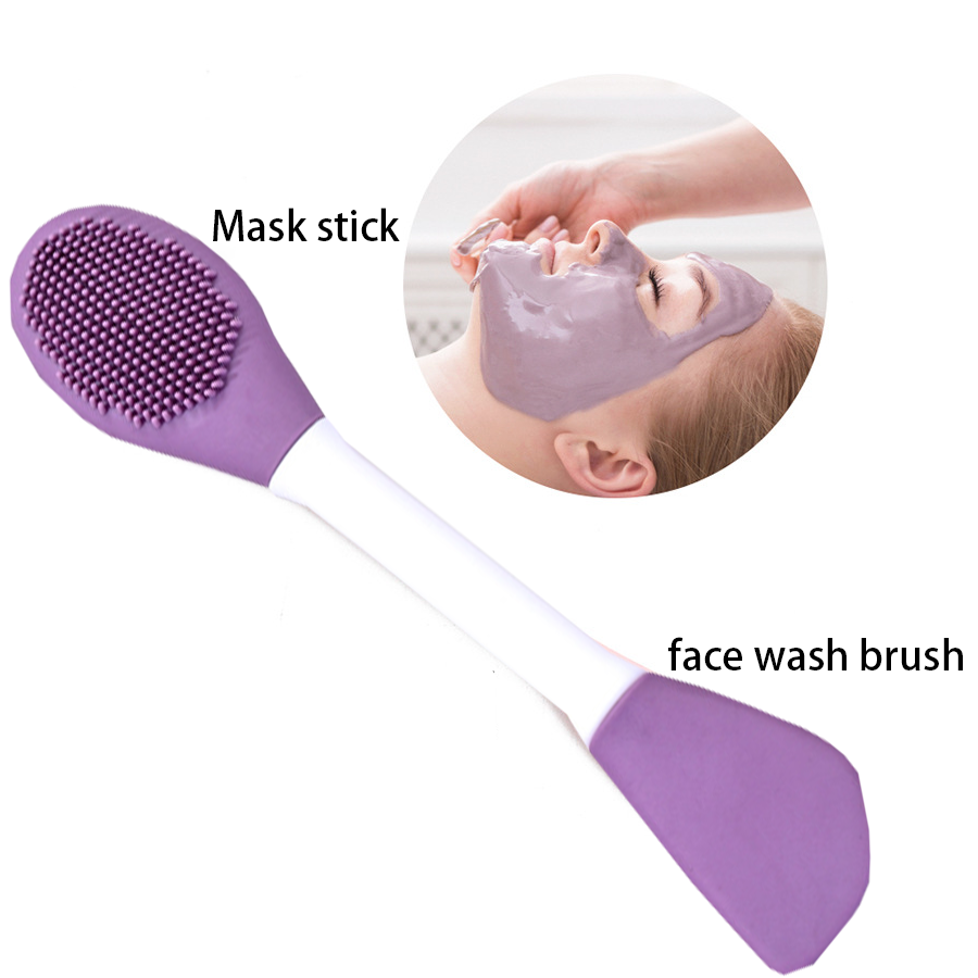 Double-Headed Silicone Mask Brush – Reusable Dual-Use Tool for Cleansing & Masking