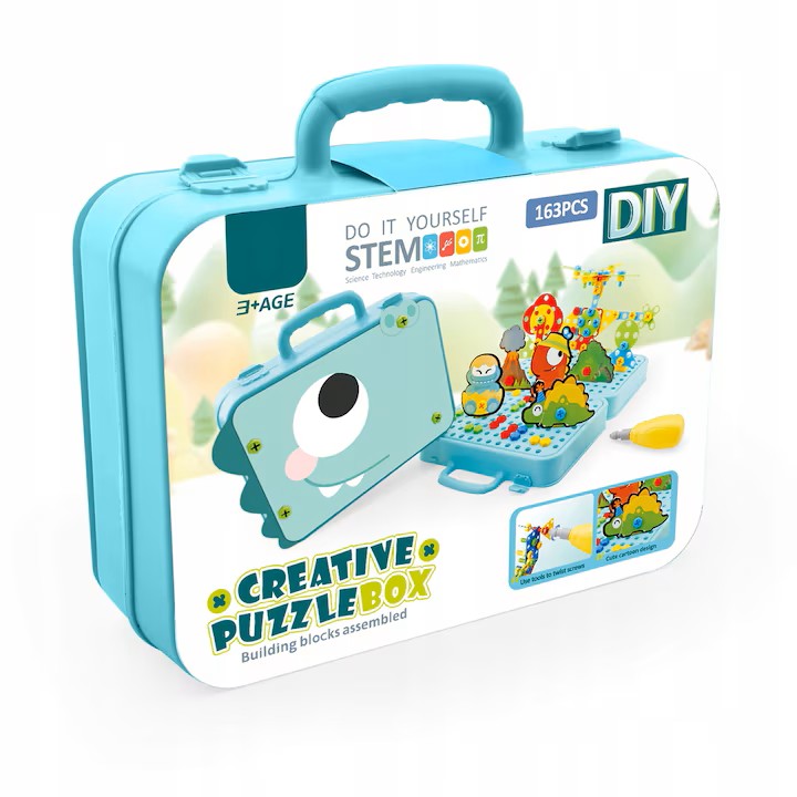 Super Engineer Toy Toolbox – Drill, Screwdriver & Creative Puzzle Set for Kids