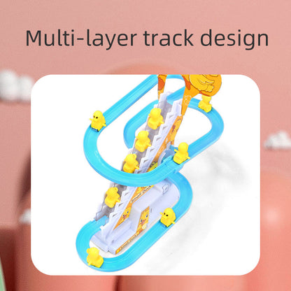 Duck Climbing Stairs Track Toy – Music & Lights  Fun Play for Kids