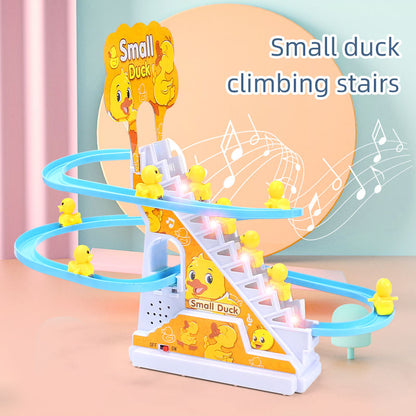 Duck Climbing Stairs Track Toy – Music & Lights  Fun Play for Kids