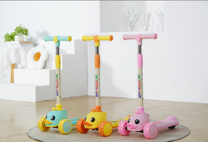 Light-Up Duck Foldable Scooter for Kids Toddlers