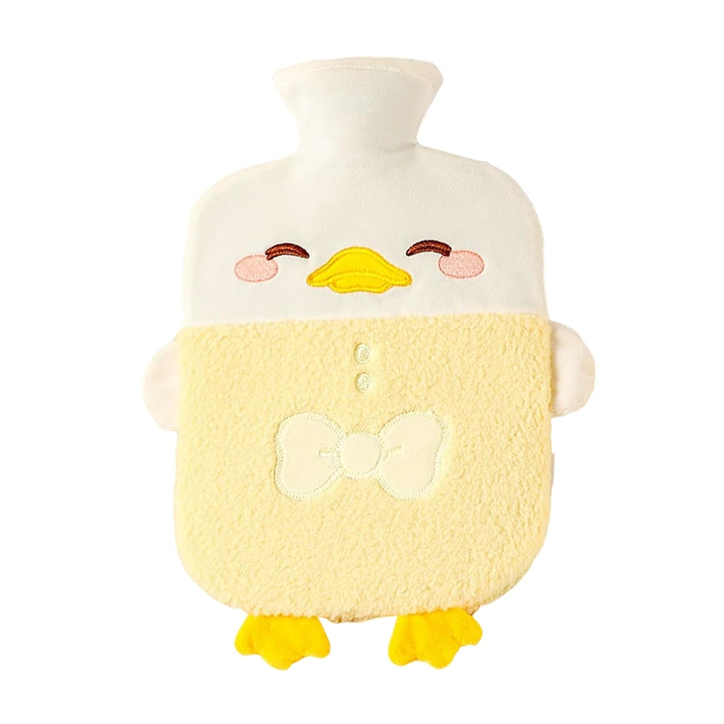 HOT WATER BAG with Cute Duck Design Soft Cover for Pain and Reduced Inflammation, Stiffness and Menstrual Cramps Relief Non-Electric Hot Water Bag