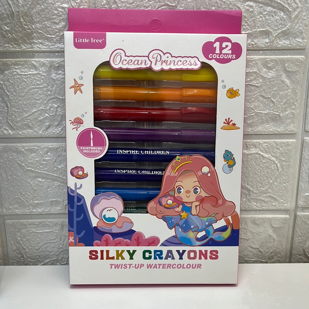 Silky Crayons Set of 12 Crayons For Art Craft Boys Girls Kids Toddlers Activity