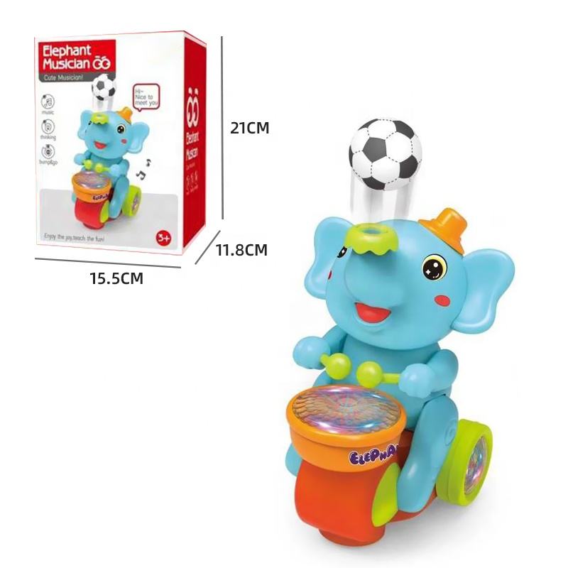 Elephant Musical Toy – Light Up Drums & Ball Balancing Fun  Kids