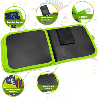 Erasable Reusable Chalk Book Travel Activity for Toddlers, Preschoolers (2–6 Years)