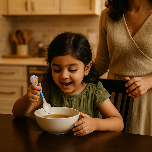 Bamboo Fiber Spoon – Cute Animal Design | Eco-Friendly Kid