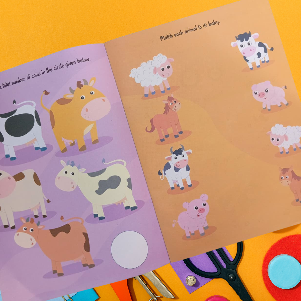 Farm Fun Activity Book with 3D Embossed Stickers