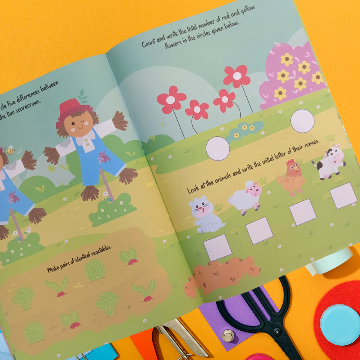 Farm Fun Activity Book with 3D Embossed Stickers