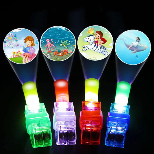 PiK A BOO LED Finger Projector Lights for Baby, Infant, Toddlers, Kids, Party Favors, Storytelling Props & Birthday Return Gifts (Set of 10)
